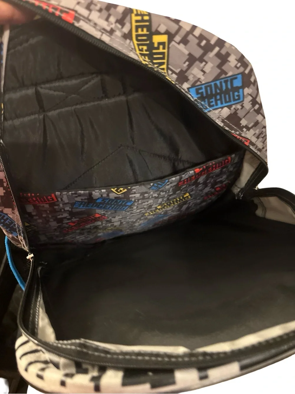 Sega Sonic Blue Kids 3D Backpack Travel Camping School Bag